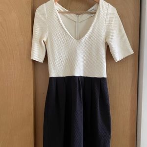 Ganni white and black dress